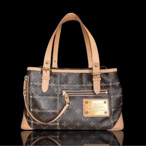 VINTAGE LOUIS VUITTON Limited Edition Riveting Signature Monogram Tote 2007